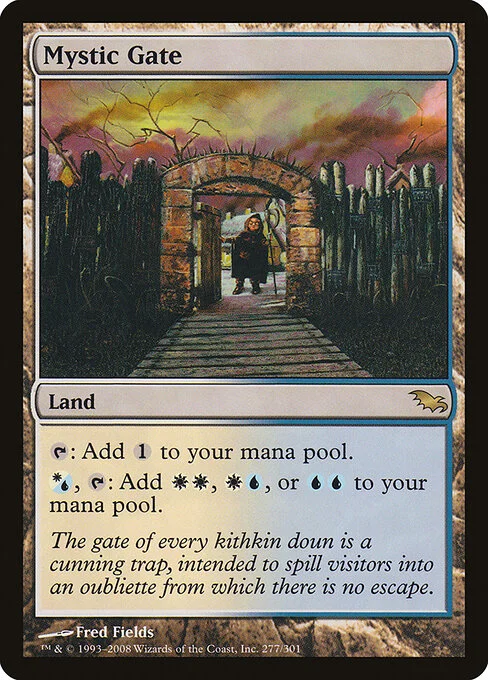 Mystic Gate, carta Magic di tipo Land illustrata da Fred Fields