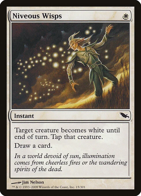Niveous Wisps, carta Magic di tipo Instant illustrata da Jim Nelson