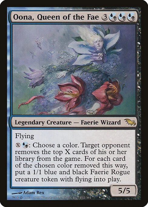 Oona, Queen of the Fae, carta Magic di tipo Legendary Creature — Faerie Wizard illustrata da Adam Rex