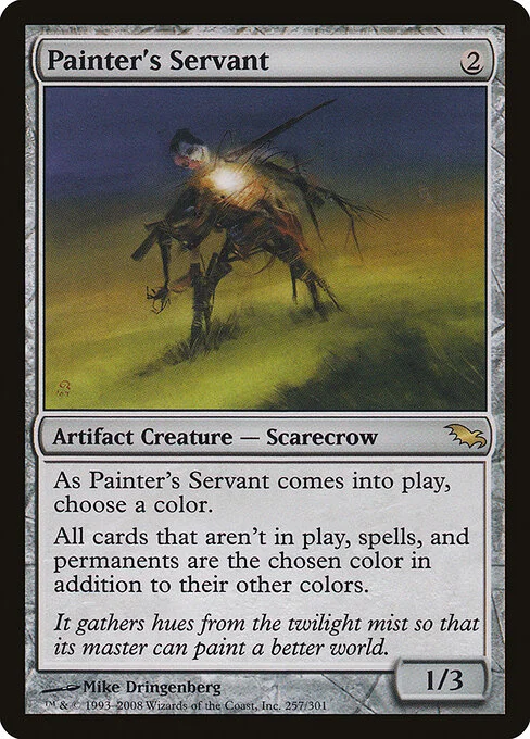 Painter's Servant, carta Magic di tipo Artifact Creature — Scarecrow illustrata da Mike Dringenberg