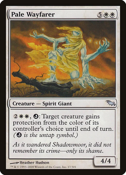Pale Wayfarer, carta Magic di tipo Creature — Spirit Giant illustrata da Heather Hudson