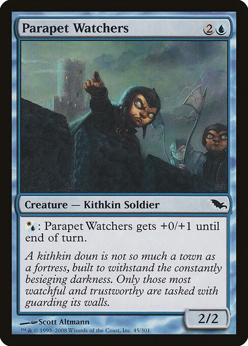 Parapet Watchers, carta Magic di tipo Creature — Kithkin Soldier illustrata da Scott Altmann