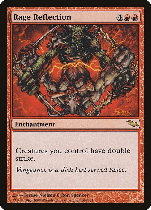 Rage Reflection, carta Magic di tipo Enchantment illustrata da Terese Nielsen & Ron Spencer