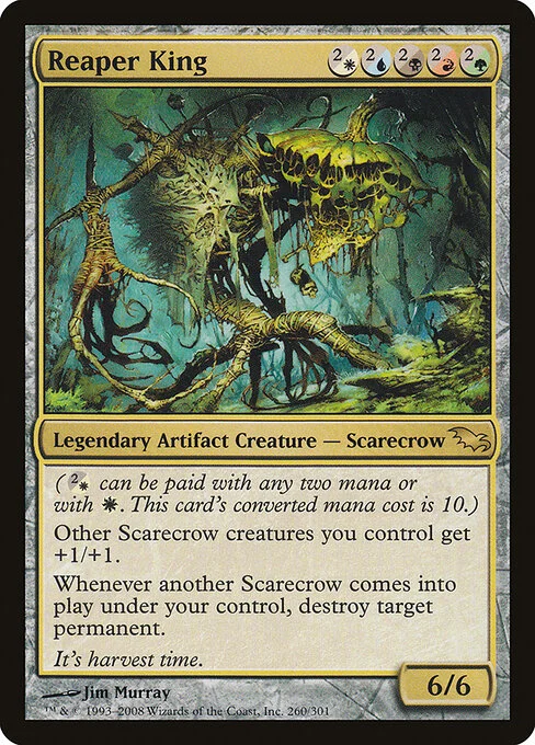 Reaper King, carta Magic di tipo Legendary Artifact Creature — Scarecrow illustrata da Jim Murray