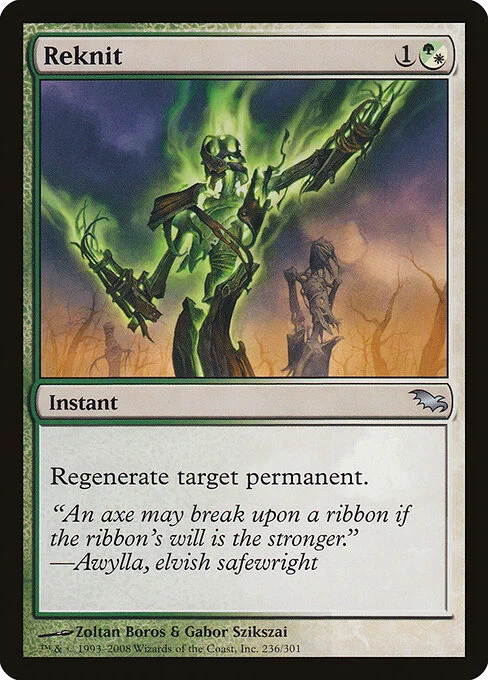 Reknit, carta Magic di tipo Instant illustrata da Zoltan Boros & Gabor Szikszai