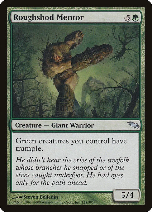 Roughshod Mentor, carta Magic di tipo Creature — Giant Warrior illustrata da Steven Belledin