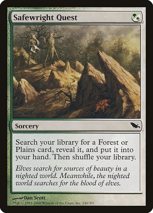 Safewright Quest, carta Magic di tipo Sorcery illustrata da Dan Murayama Scott