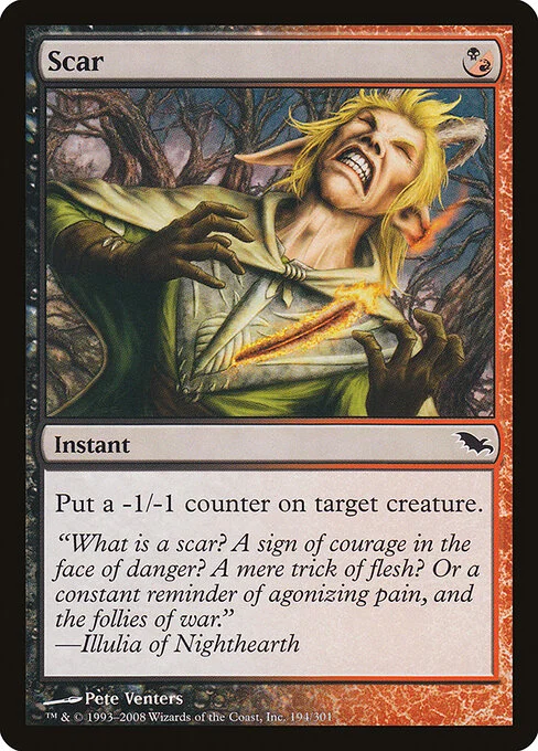 Scar, carta Magic di tipo Instant illustrata da Pete Venters