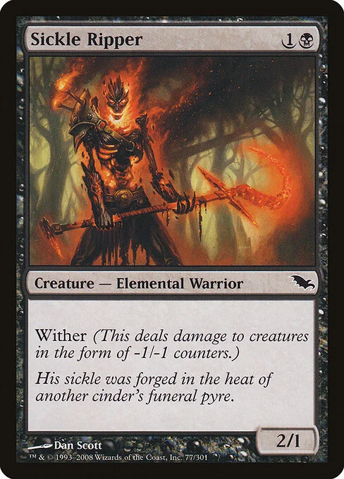 Sickle Ripper, carta Magic di tipo Creature — Elemental Warrior illustrata da Dan Murayama Scott