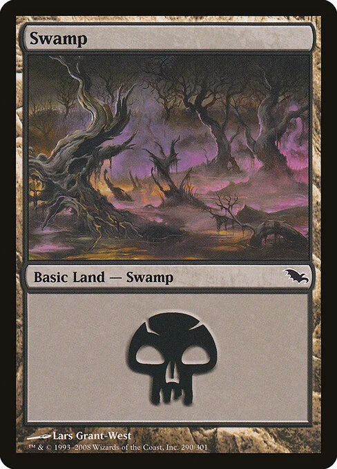 Swamp, carta Magic di tipo Basic Land — Swamp illustrata da Lars Grant-West