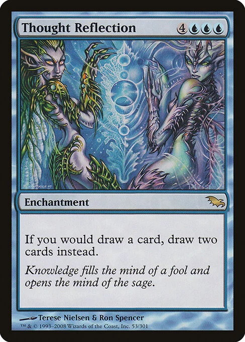 Thought Reflection, carta Magic di tipo Enchantment illustrata da Terese Nielsen & Ron Spencer