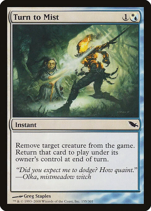 Turn to Mist, carta Magic di tipo Instant illustrata da Greg Staples