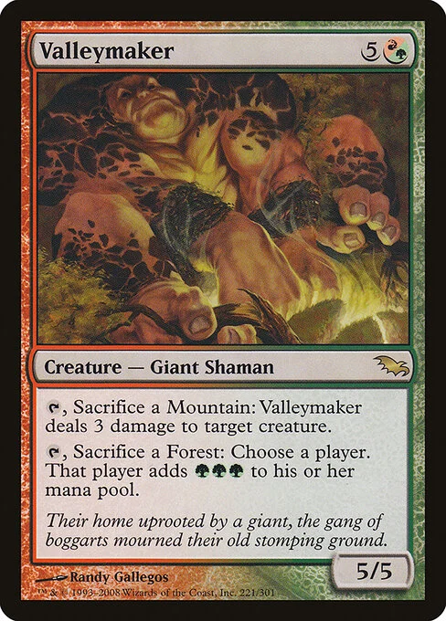 Valleymaker, carta Magic di tipo Creature — Giant Shaman illustrata da Randy Gallegos