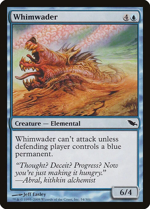 Whimwader, carta Magic di tipo Creature — Elemental illustrata da Jeff Easley
