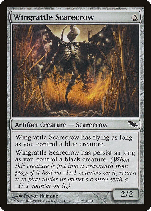 Wingrattle Scarecrow, carta Magic di tipo Artifact Creature — Scarecrow illustrata da Trevor Hairsine