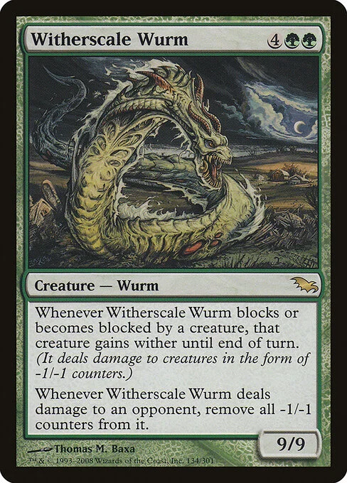 Witherscale Wurm, carta Magic di tipo Creature — Wurm illustrata da Thomas M. Baxa