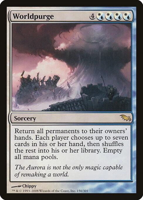 Worldpurge, carta Magic di tipo Sorcery illustrata da Chippy