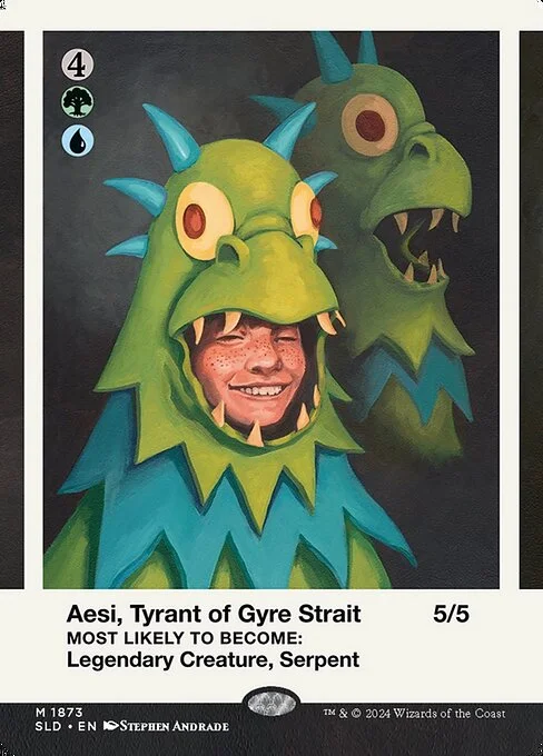 Aesi, Tyrant of Gyre Strait // Aesi, Tyrant of Gyre Strait, carta Magic di tipo  illustrata da Stephen Andrade & Scott Okumura