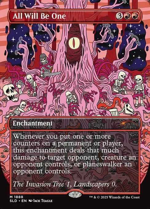 All Will Be One, carta Magic di tipo Enchantment illustrata da Jack Teagle