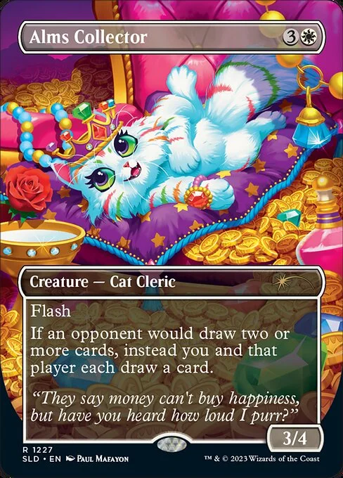 Alms Collector, carta Magic di tipo Creature — Cat Cleric illustrata da Paul Mafayon