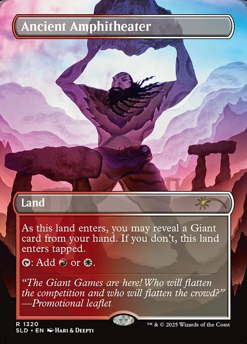 Ancient Amphitheater, carta Magic di tipo Land illustrata da Hari & Deepti
