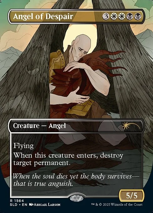 Angel of Despair, carta Magic di tipo Creature — Angel illustrata da Abigail Larson