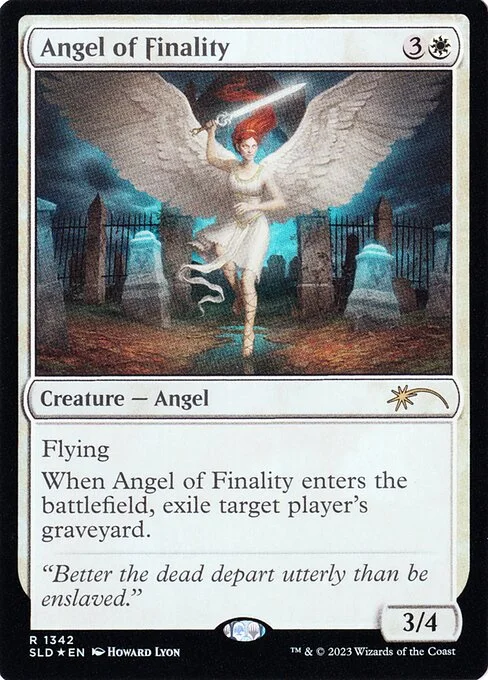 Angel of Finality, carta Magic di tipo Creature — Angel illustrata da Howard Lyon