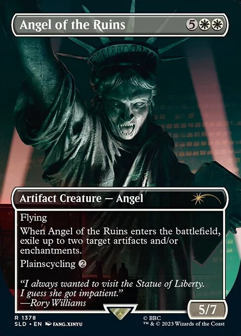 Angel of the Ruins, carta Magic di tipo Artifact Creature — Angel illustrata da Fang Xinyu