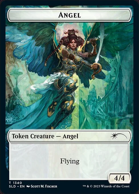 Angel, carta Magic di tipo Token Creature — Angel illustrata da Scott M. Fischer