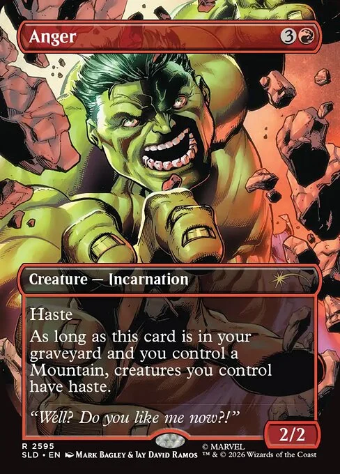 Anger, carta Magic di tipo Creature — Incarnation illustrata da Mark Bagley & Jay David Ramos