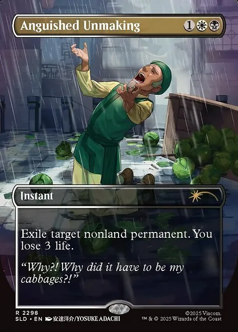 Anguished Unmaking, carta Magic di tipo Instant illustrata da Yosuke Adachi