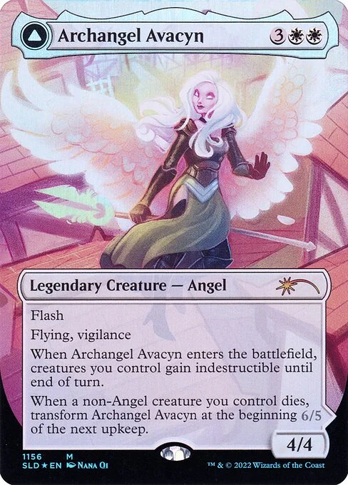 Archangel Avacyn // Avacyn, the Purifier, carta Magic di tipo Legendary Creature — Angel // Legendary Creature — Angel illustrata da Nana Qi & GodMachine