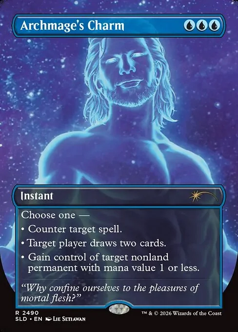 Archmage's Charm, carta Magic di tipo Instant illustrata da Lie Setiawan