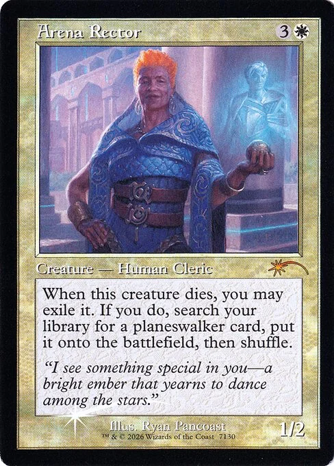 Arena Rector, carta Magic di tipo Creature — Human Cleric illustrata da Ryan Pancoast