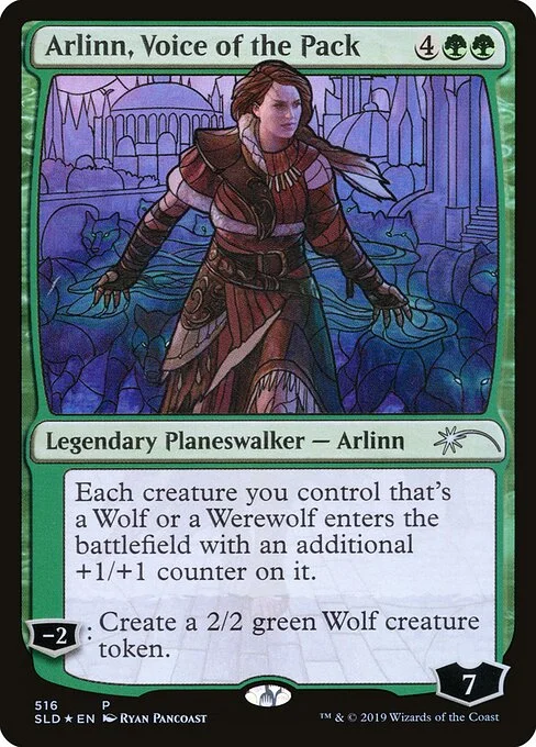 Arlinn, Voice of the Pack, carta Magic di tipo Legendary Planeswalker — Arlinn illustrata da Ryan Pancoast