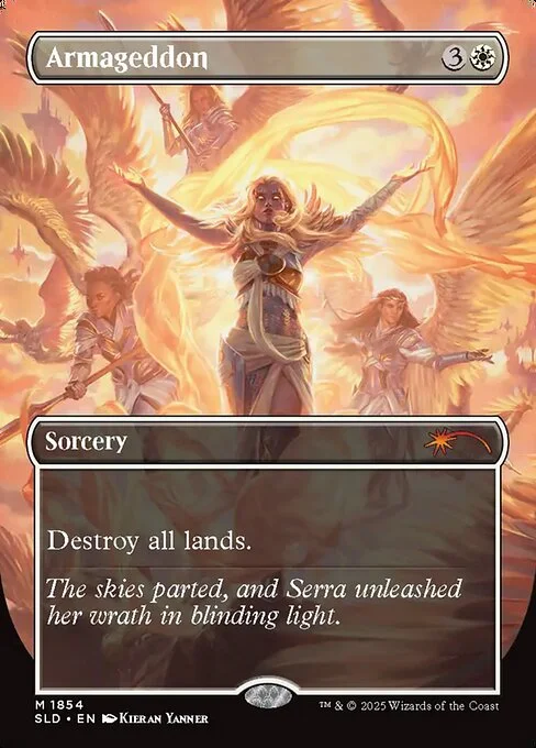 Armageddon, carta Magic di tipo Sorcery illustrata da Kieran Yanner