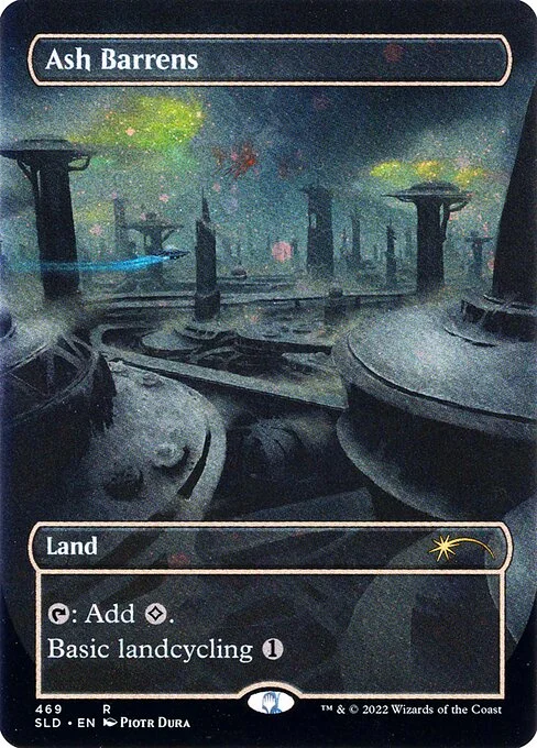 Ash Barrens, carta Magic di tipo Land illustrata da Piotr Dura