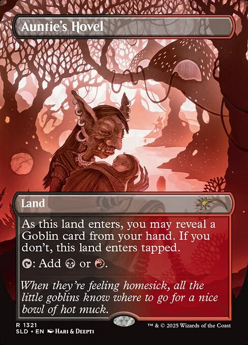 Auntie's Hovel, carta Magic di tipo Land illustrata da Hari & Deepti