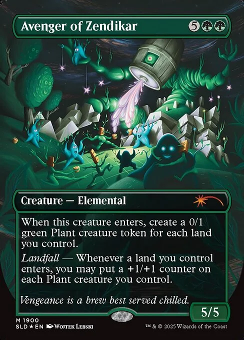 Avenger of Zendikar, carta Magic di tipo Creature — Elemental illustrata da Wojtek Łebski