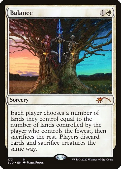 Balance, carta Magic di tipo Sorcery illustrata da Mark Poole