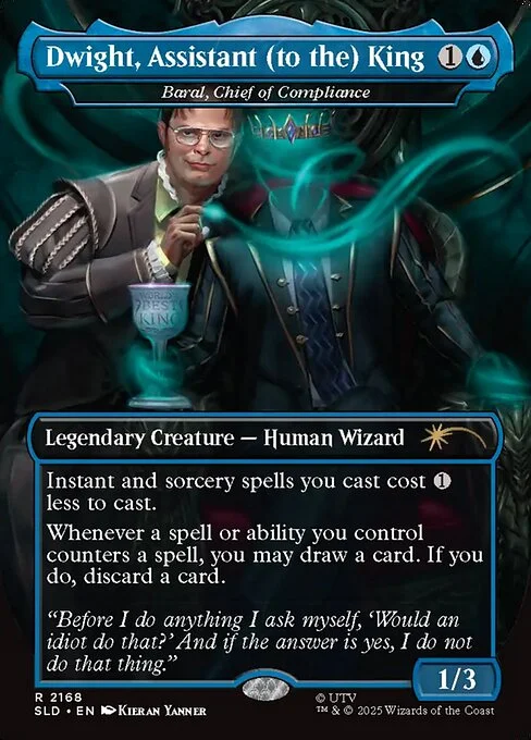 Baral, Chief of Compliance, carta Magic di tipo Legendary Creature — Human Wizard illustrata da Kieran Yanner