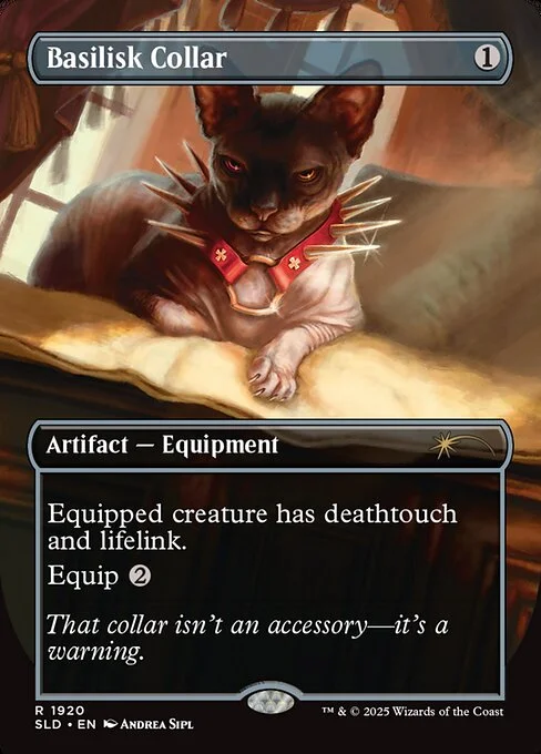 Basilisk Collar, carta Magic di tipo Artifact — Equipment illustrata da Andrea Sipl