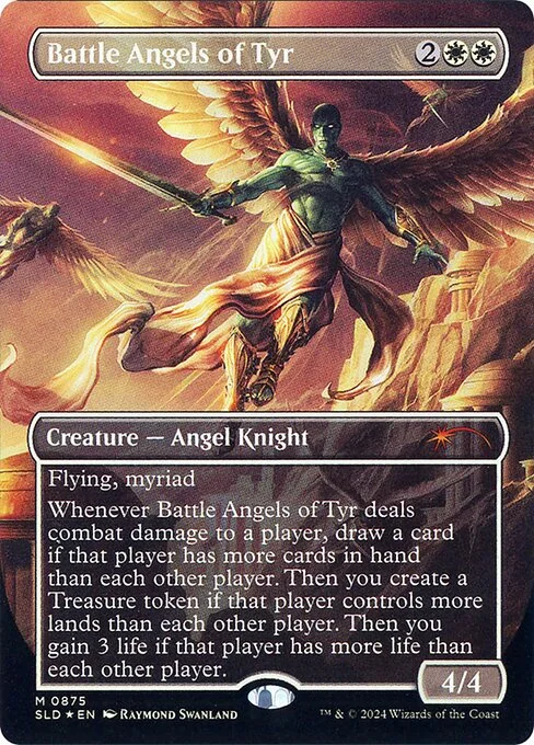 Battle Angels of Tyr, carta Magic di tipo Creature — Angel Knight illustrata da Raymond Swanland