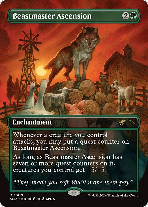 Beastmaster Ascension, carta Magic di tipo Enchantment illustrata da Greg Staples