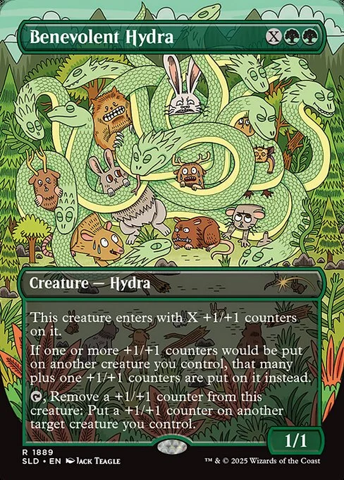 Benevolent Hydra, carta Magic di tipo Creature — Hydra illustrata da Jack Teagle