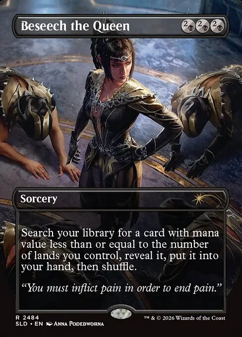 Beseech the Queen, carta Magic di tipo Sorcery illustrata da Anna Podedworna