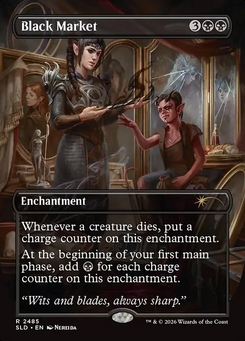 Black Market, carta Magic di tipo Enchantment illustrata da Nereida