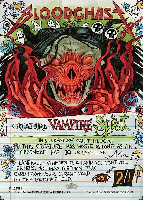 Bloodghast, carta Magic di tipo Creature — Vampire Spirit illustrata da Mica Angela Hendricks