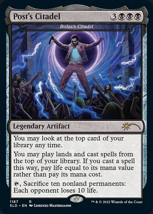 Bolas's Citadel, carta Magic di tipo Legendary Artifact illustrata da Lorenzo Mastroianni