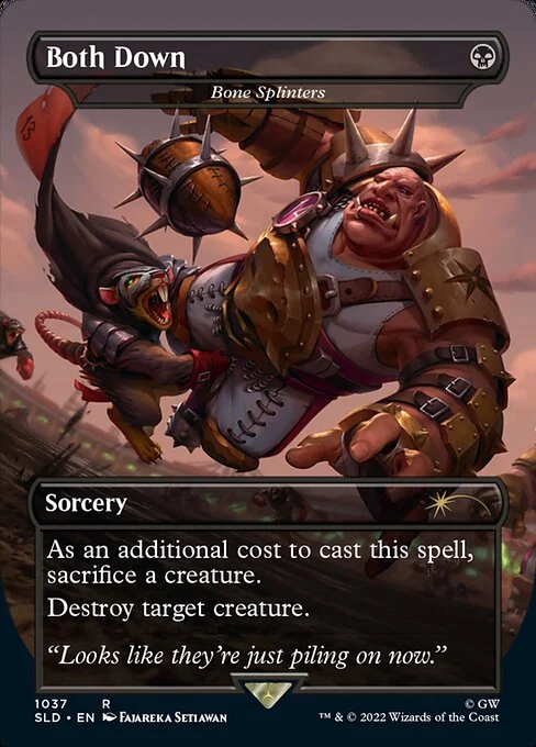 Bone Splinters, carta Magic di tipo Sorcery illustrata da Fajareka Setiawan